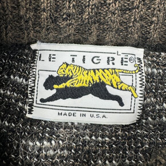 Vintage Sweater Le Tigre Men's Sweater Made In USA! Size Large Great Condition! - Picture 9 of 9